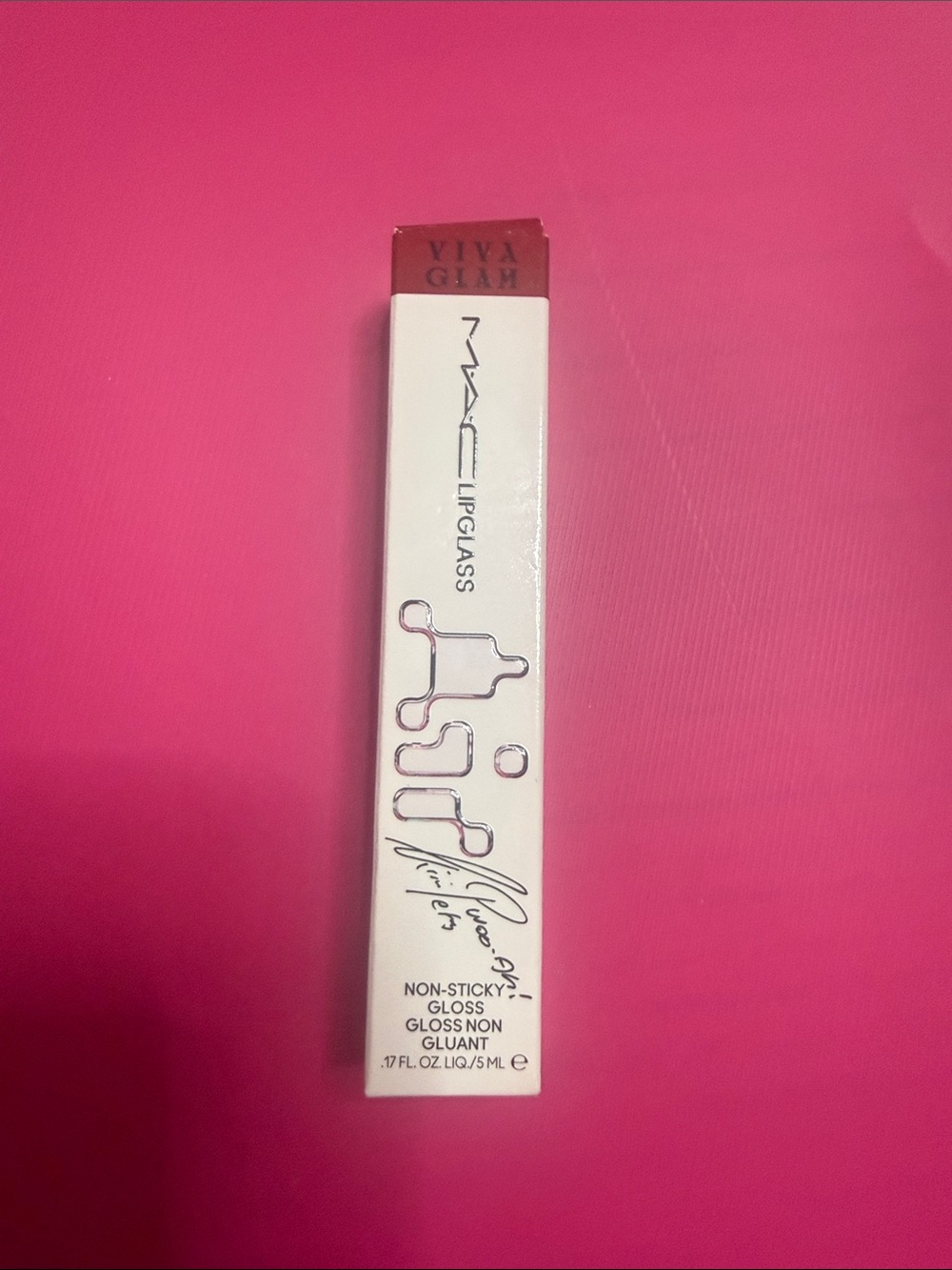 MAC Cosmetics Lipglass Gloss in Bright Pink Packaging